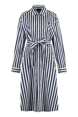 Belted cotton shirtdress-0